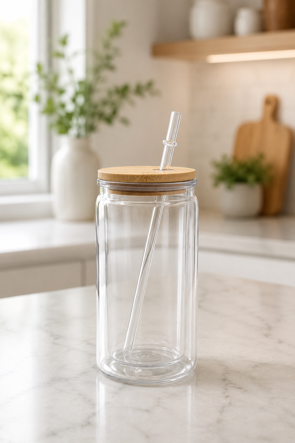 16 oz Acrylic Tumbler Snow Globe