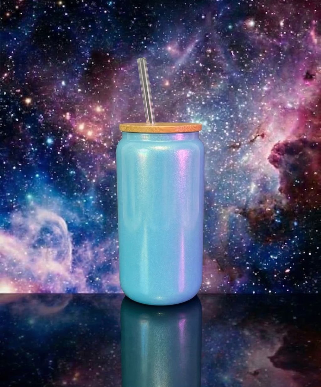 16 oz Shimmer Glass Can Cup