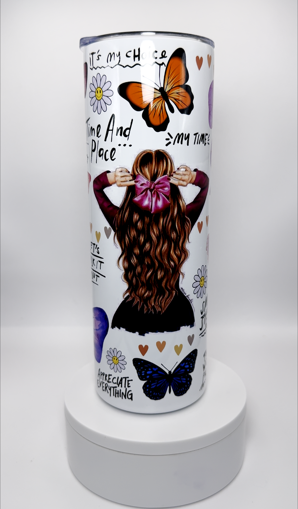 Butterfly Affirmation 20 oz Stainless Steel Tumbler