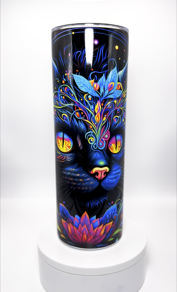 Colorful Black Cat 20 oz Stainless Steel Tumbler