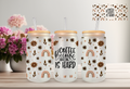 Coffee, Because Adulting it Hard Frosted 16 oz Glass Libby Cup with Straw