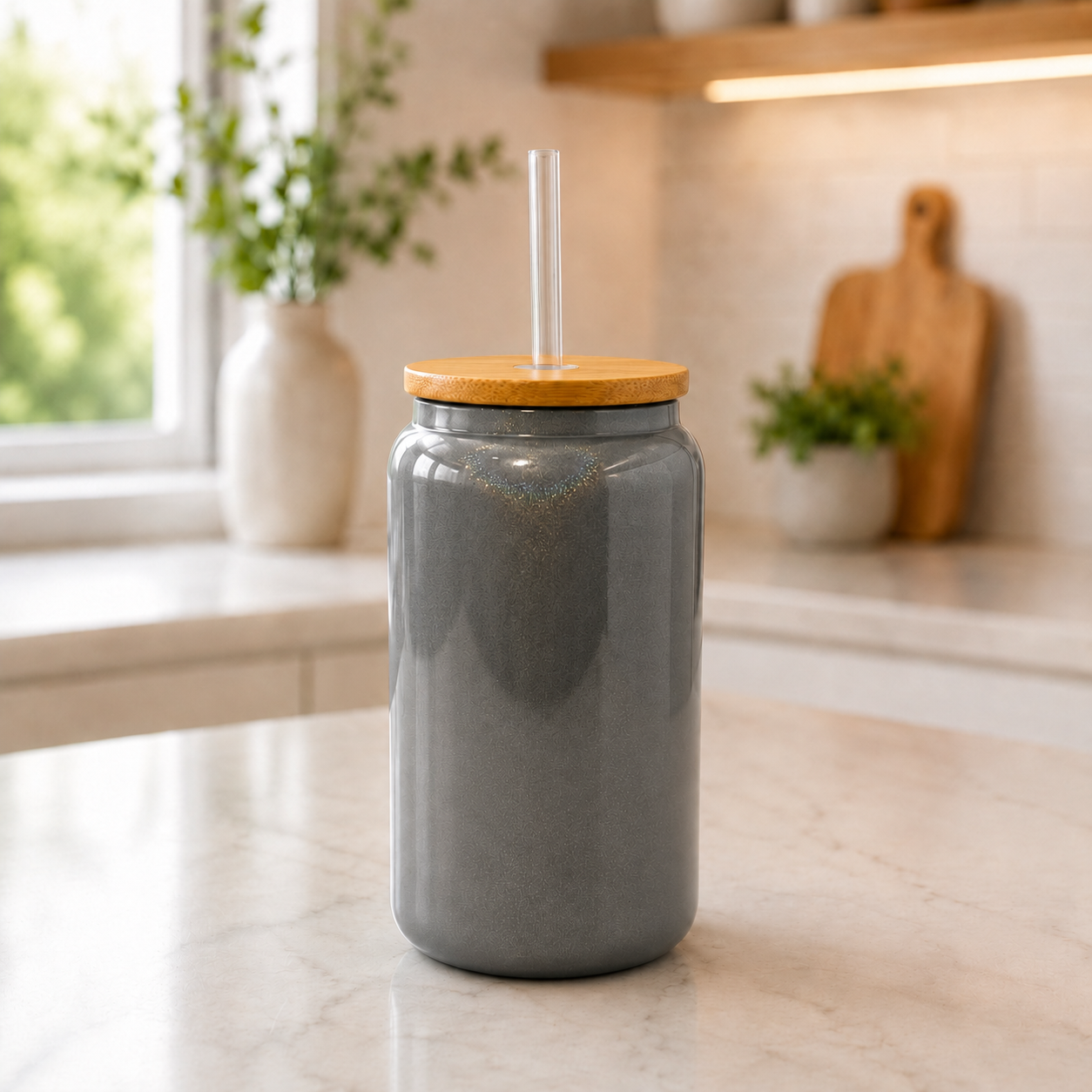 16 oz Shimmer Glass Can Cup
