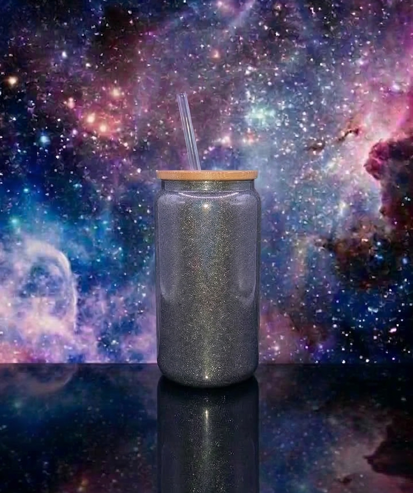 16 oz Shimmer Glass Can Cup