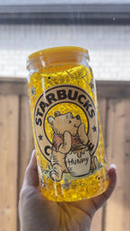 Honey Comb Yellow Bear 16 oz Acrylic Snow Globe