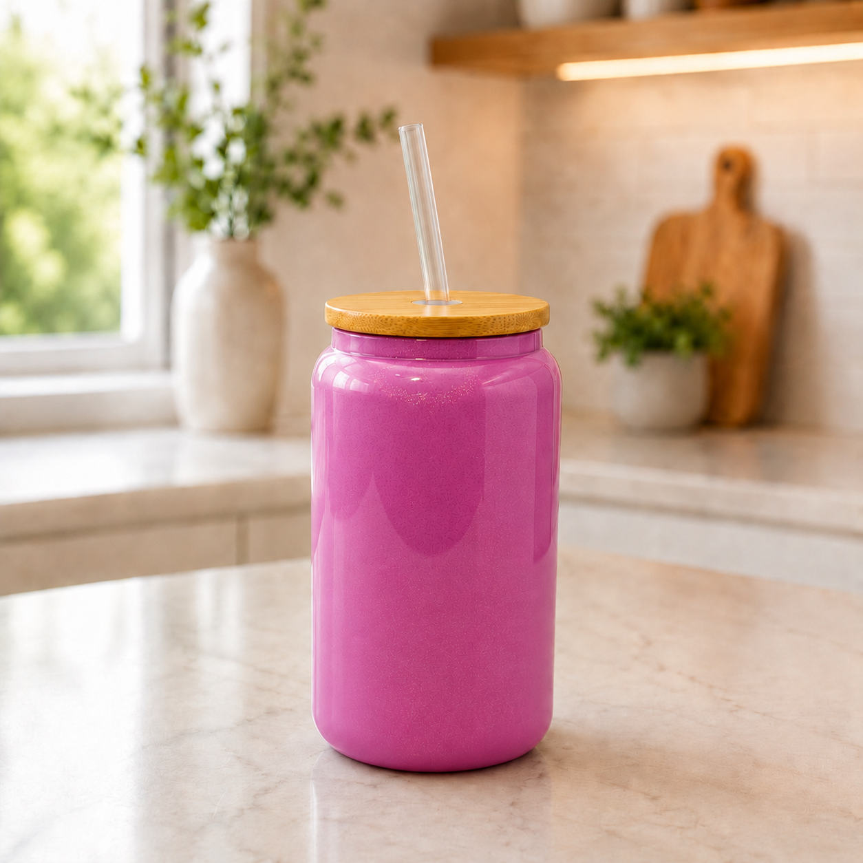 16 oz Shimmer Glass Can Cup