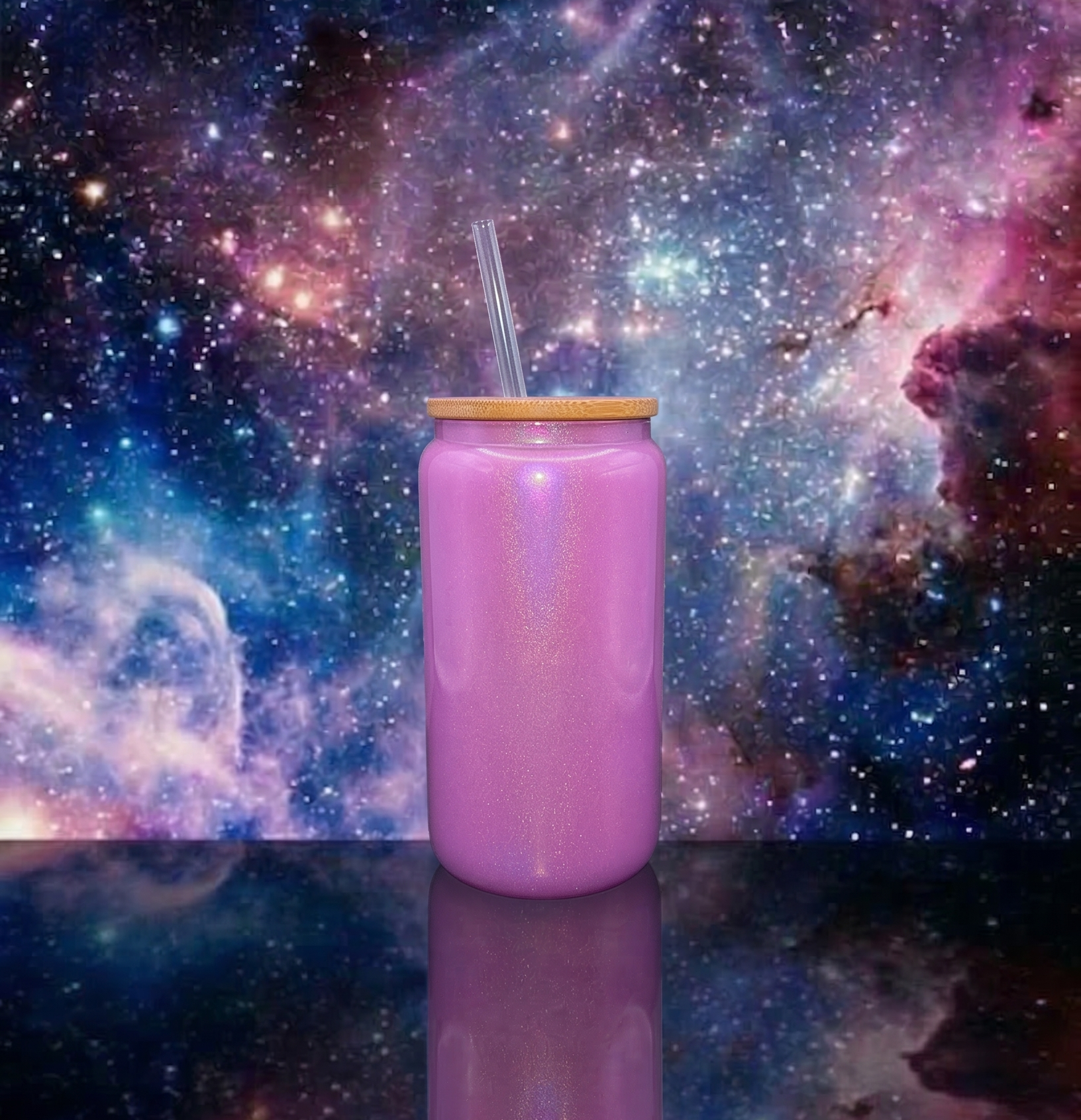 16 oz Shimmer Glass Can Cup