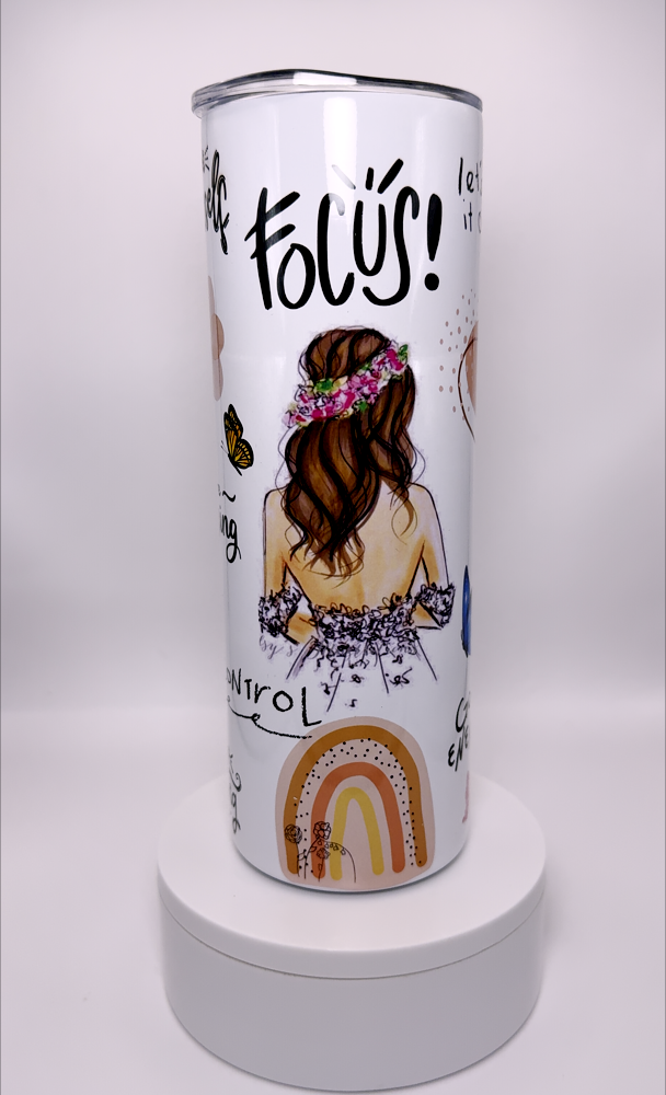 Focus Affirmation 20 oz Stainless Steel Tumbler