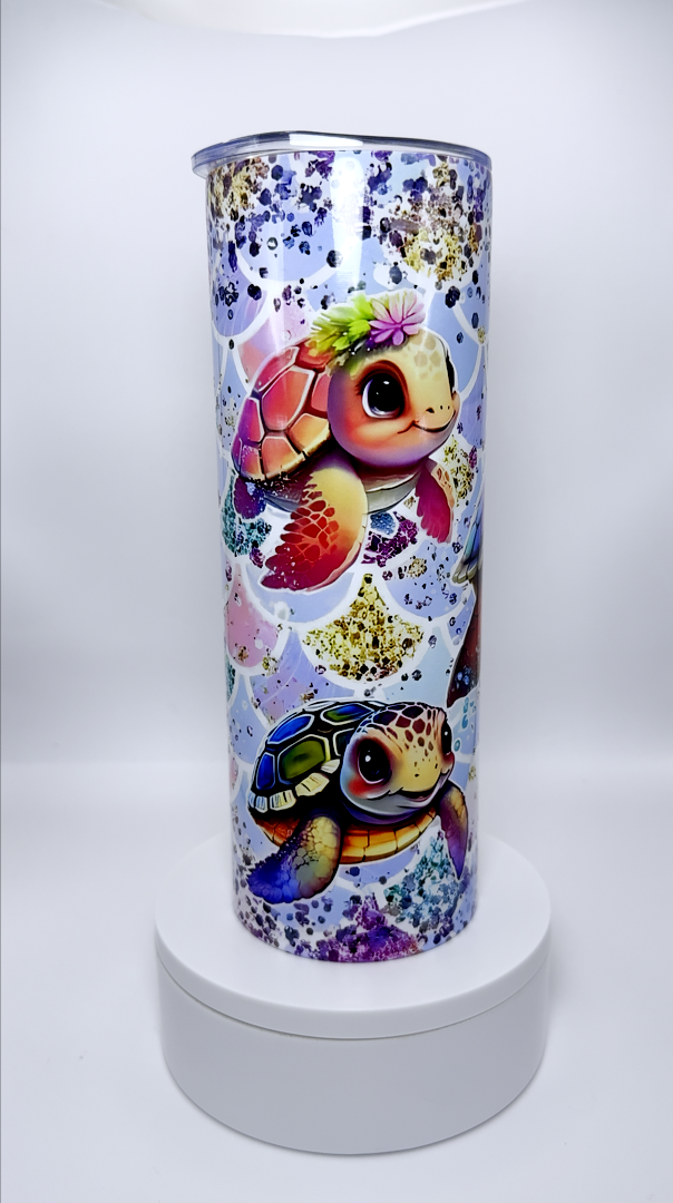 Cute Colorful Turtles 20 oz Stainless Steel Tumbler