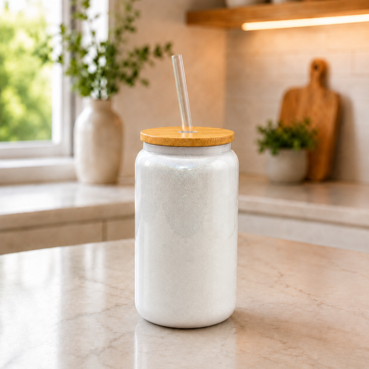 16 oz Shimmer Glass Can Cup