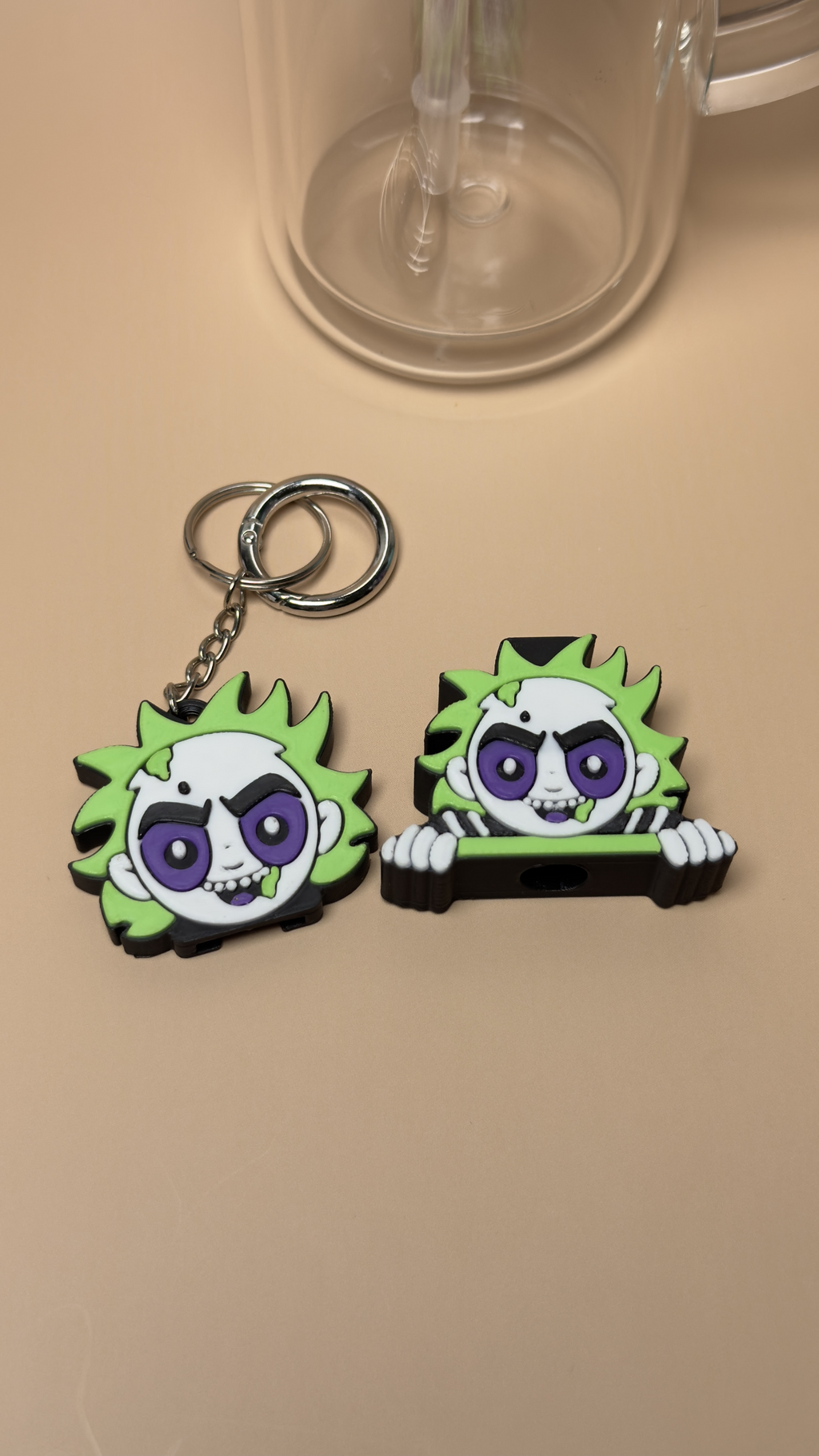 Beetlejuice Straw topper and Tab Opener