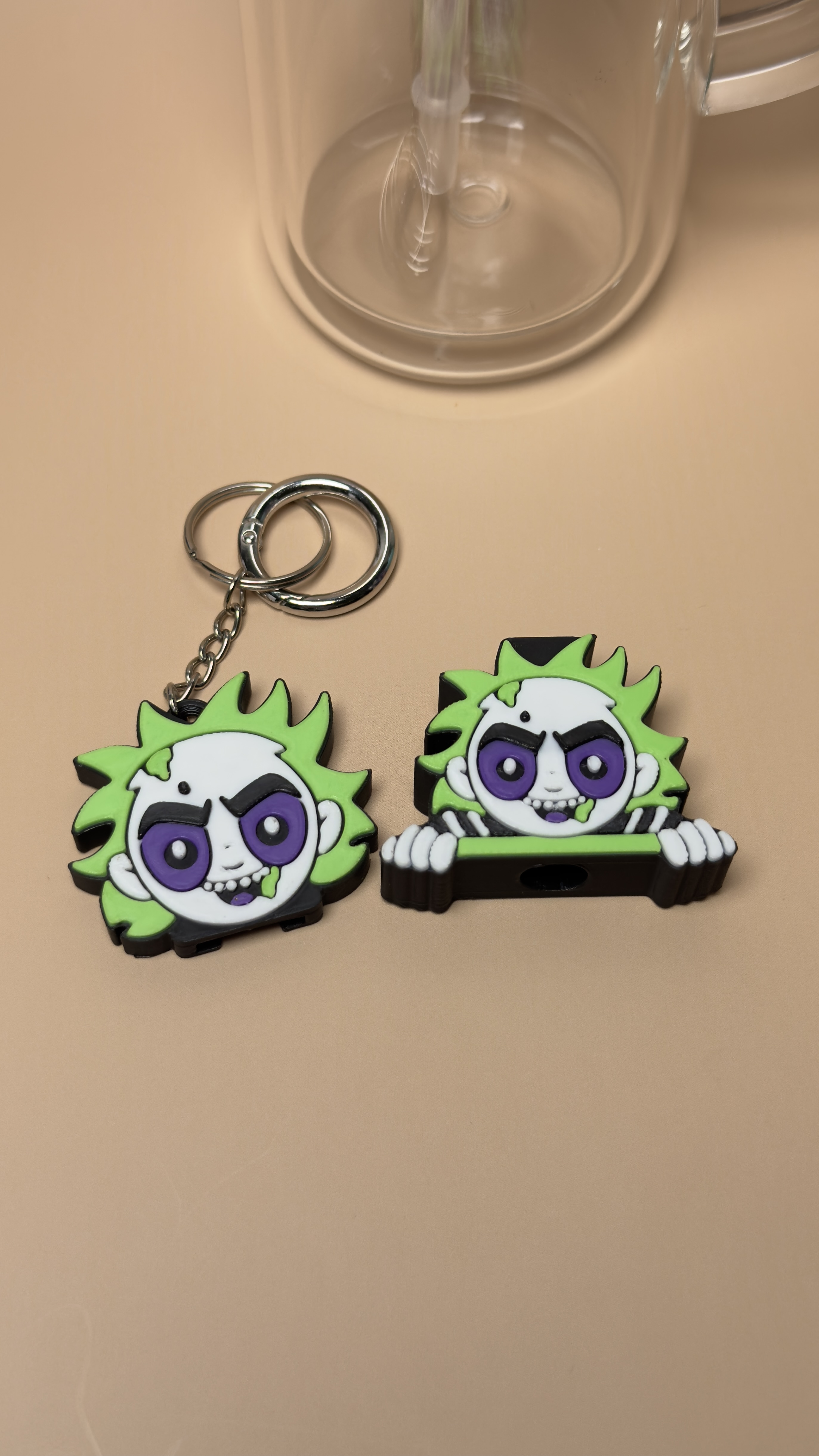 Beetlejuice Straw topper and Tab Opener