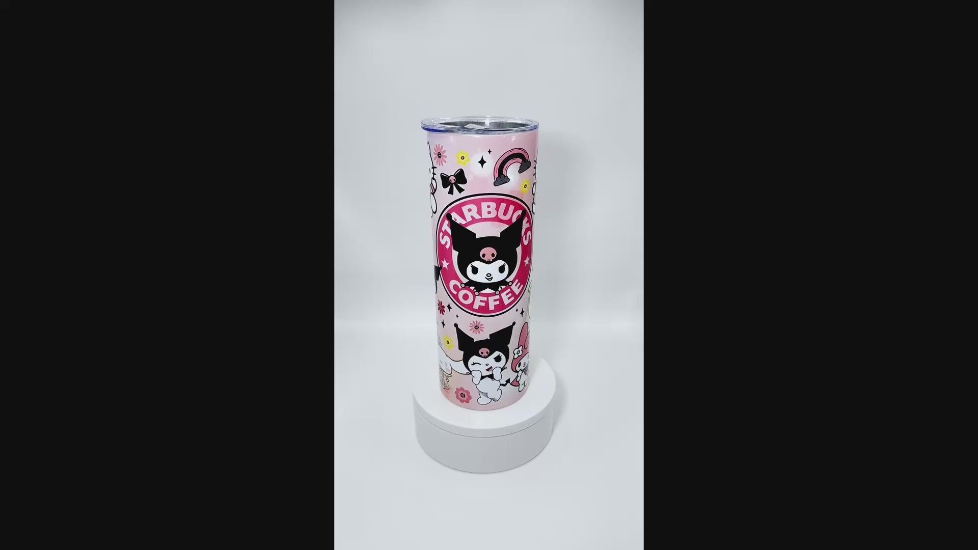 Anime Starbucks Kuromi 20 oz Stainless Steel Tumbler