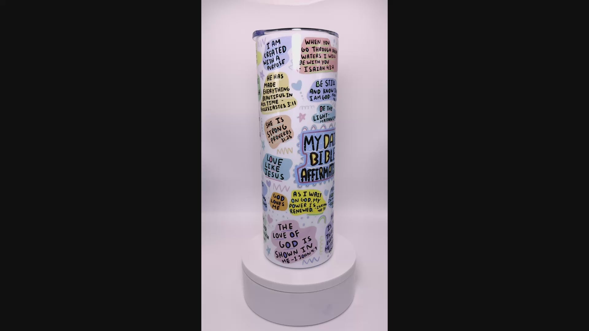 My Bible Affirmation 20 oz Stainless Steel Tumbler