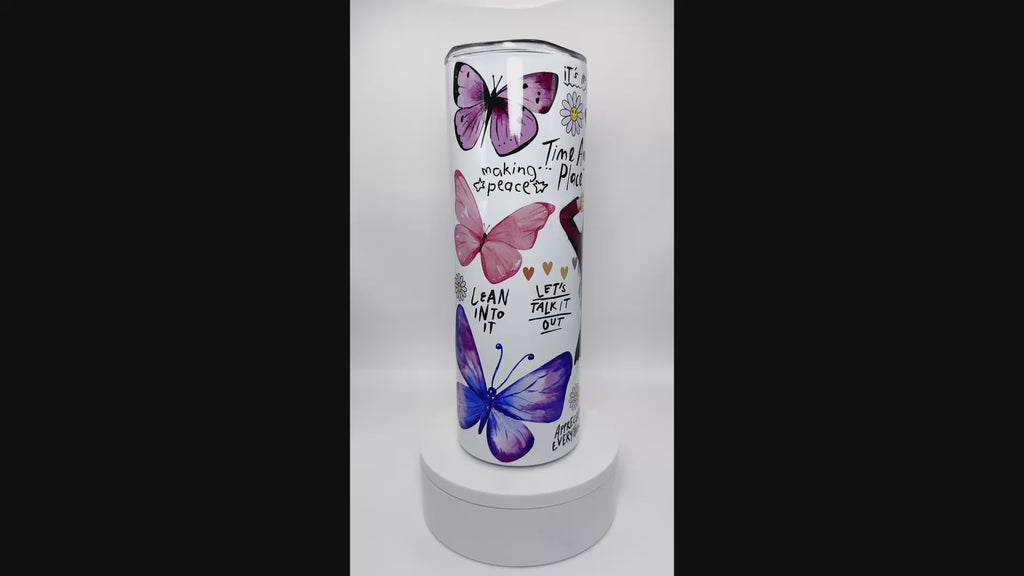 Butterfly Affirmation 20 oz Stainless Steel Tumbler