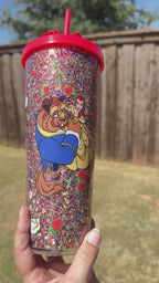 Princess 24oz Snowglobe Cup with straw topper