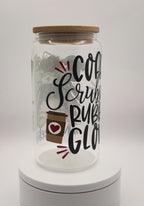 Nurse Life 16 oz Glass Libby Cup with Straw