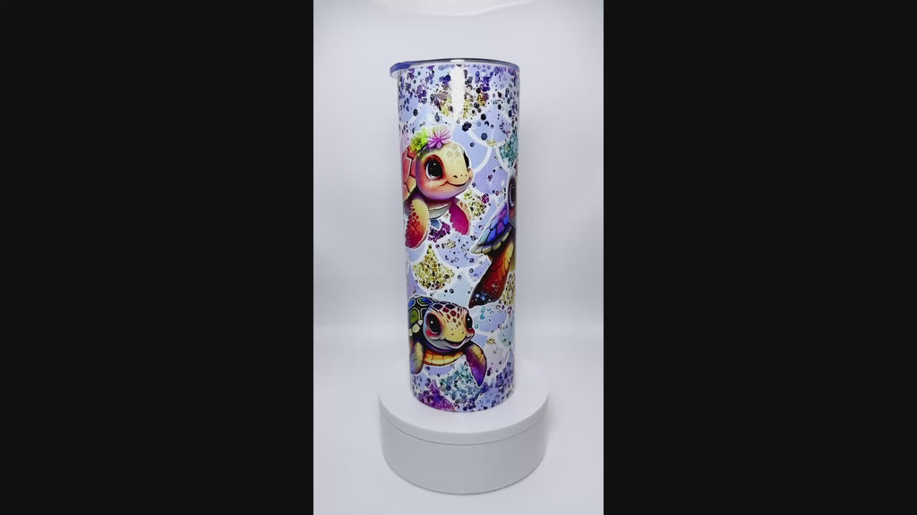 Cute Colorful Turtles 20 oz Stainless Steel Tumbler