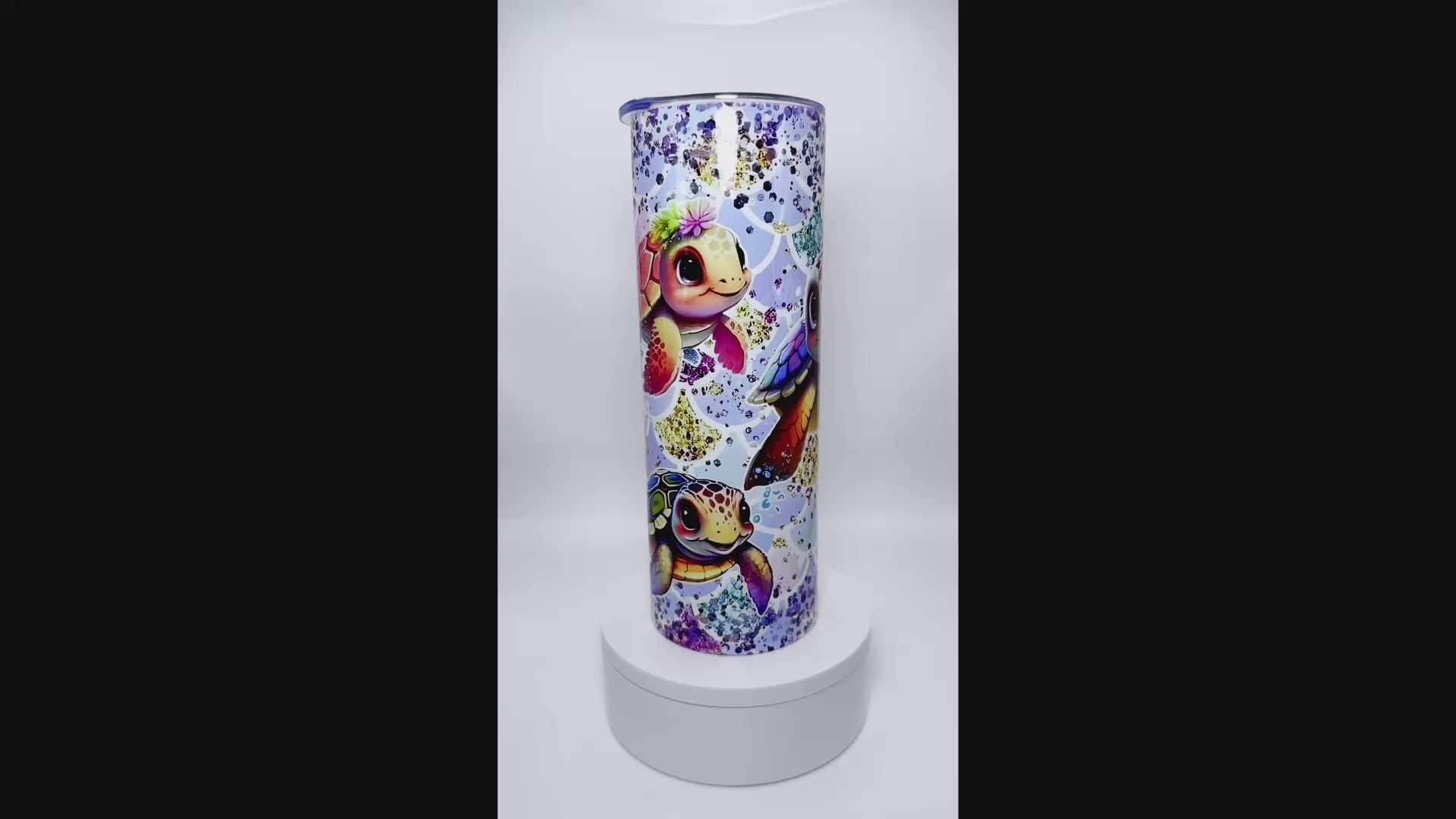 Cute Colorful Turtles 20 oz Stainless Steel Tumbler