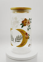 Crescent Moon 16 oz Glass Libby Cup with Straw