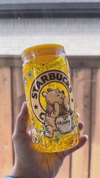 Honey Comb Yellow Bear 16 oz Acrylic Snow Globe