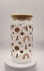 Coffee, Because Adulting is Hard 16 oz Glass Libby Cup with Straw